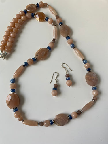 peach moonstone kyanite, brown moonstone, 27”