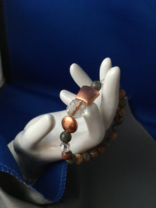 Rainbow Copper Stretch Bracelet 7 1/2"