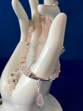 Load image into Gallery viewer, Rose Quartz &amp; Sterling Silver  16&quot;