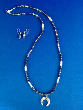 Load image into Gallery viewer, Sapphire &amp; Multiple Gems, Plated Silver 23&quot;