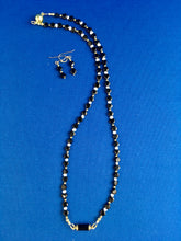 Load image into Gallery viewer, Spinel Hearts, FW Pearls, Pyrite, Gold  21&quot;
