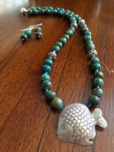 Load image into Gallery viewer, A+ Chrysocolla, Crystals, Sterling Silver  21&quot;