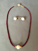 Load image into Gallery viewer, AA+ Pink Tourmaline, Baroque Pearls, Vermeil Gold 17&quot;