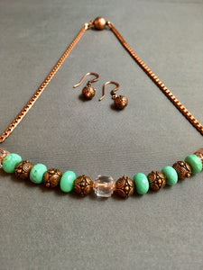 Chrysoprase, Copper, Cathedral Crystal  16 1/2"