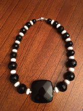 Load image into Gallery viewer, Black Onyx, White Opal, Sterling  17 1/2&quot;