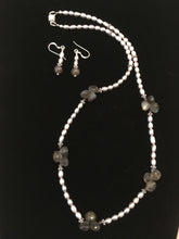 Load image into Gallery viewer, Silver FW Pearls,, Labradorite, Bali Silver, Swarovski  19&quot;