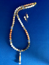 Load image into Gallery viewer, A+ Multi Moonstone, Quartz Crystal, Gold  23&quot;