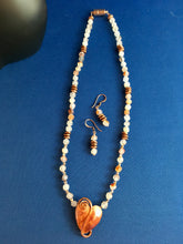 Load image into Gallery viewer, Matte Montana Agate, Copper, Heart, Crystal   18 1/2&quot;