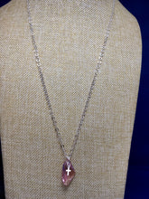 Load image into Gallery viewer, Lt. Rose Swar Fac. Crystal Necklace &amp; Earring Set  28&quot;
