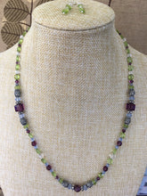 Load image into Gallery viewer, Gorgeous Peridot Ovals, Bali Silver, Crystals 21 1/2&quot;