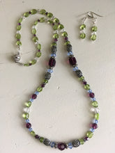 Load image into Gallery viewer, Gorgeous Peridot Ovals, Bali Silver, Crystals 21 1/2&quot;
