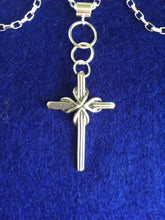 Load image into Gallery viewer, Holy Trinity &amp; Cross Necklace on an 18&quot; Long Rolo Chain